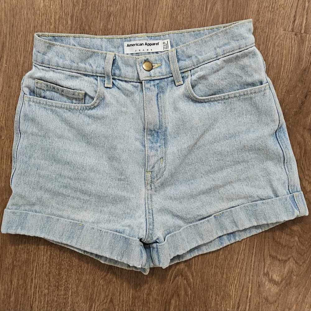 American Apparel Light Blue Jean Shorts